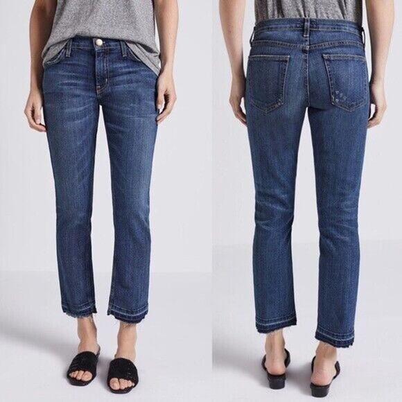 Current Elliott The Cropped Straight Released Hem Ankle Jeans Size 26 - Picture 1 of 14